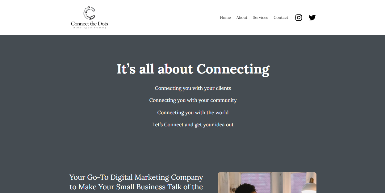 Front page picture of Connect The Dots Marketing and Branding